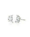 Vrai Iconic Lab-grown Diamond Stud Earrings In 14k White Gold/gold, 1.5ctw Half Moon Lab Grown Diamonds In 14k White Gold