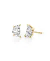 Vrai Iconic Lab-grown Diamond Stud Earrings In 14k White Gold/gold, 1.5ctw Half Moon Lab Grown Diamonds In K Gold