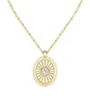 Vrai Inner Light Medallion In 14k Yellow Gold, 0.10ctw Brilliant Round Lab Grown Diamond In Gold