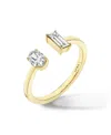 Vrai Mixed Lab-grown Diamond Cuff Ring In 14k Yellow Gold, .50ctw Baguette & Oval Lab Grown Diamonds In K Yellow Gold