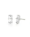 Vrai Iconic Lab-grown Diamond Stud Earrings In 14k White Gold, 1.5ctw Baguette Lab Grown Diamonds In White