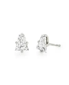 Vrai Iconic Lab-grown Diamond Stud Earrings In 14k Yellow And White Gold, 1.5ctw Keystone Lab Grown Diamo In K White Gold