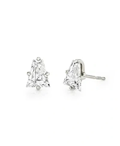 Vrai Lab Grown Diamond Keystone Iconic Stud Earrings In 14k White Gold And Gold, 1.5 Ct. T.w.