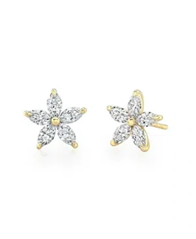 Vrai Lab Grown Diamond Marquise Blossom Stud Earrings In 14k Gold, 1.0 Ct. T.w. In Metallic