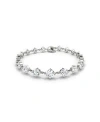 Vrai Lab Grown Diamond Round Brilliant Infinity Linked Tennis Bracelet In 14k White Gold And Gold, 6.60 C In White