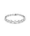 Vrai Lab Grown Diamond Round Brilliant Infinity Linked Tennis Bracelet In 14k White Gold And Gold, 6.60 C In K White Gold