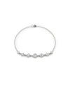 Vrai Lab Grown Diamond Round Brilliant Linked Tennis Bracelet In 14k White Gold And Gold, .85 Ct. T. W.
