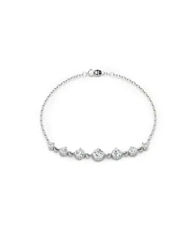 Vrai Lab Grown Diamond Round Brilliant Linked Tennis Bracelet In 14k White Gold And Gold, .85 Ct. T. W. In White