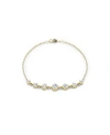 Vrai Lab Grown Diamond Round Brilliant Linked Tennis Bracelet In 14k White Gold And Gold, .85 Ct. T.w.