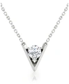 VRAI LAB GROWN DIAMOND ROUND BRILLIANT V NECKLACE IN 14K WHITE GOLD AND GOLD, .50 CT. T.W.