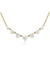 Vrai Linked Lab-grown Diamond Tennis Necklace, .85ctw Round Brilliant Lab Grown Diamonds In Gold