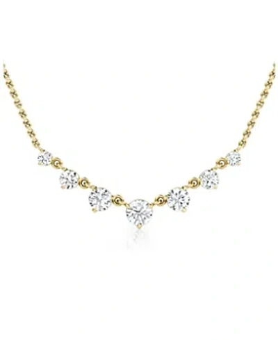 Vrai Linked Lab-grown Diamond Tennis Necklace, .85ctw Round Brilliant Lab Grown Diamonds In Gold