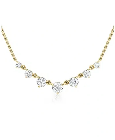 Vrai Linked Lab-grown Diamond Tennis Necklace, .85ctw Round Brilliant Lab Grown Diamonds In 14k Gold