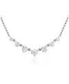 Vrai Linked Lab-grown Diamond Tennis Necklace In 14k White Gold, .85ctw Round Brilliant Lab Grown Diamond In 14k White Gold