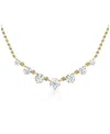 Vrai Linked Lab-grown Diamond Tennis Necklace, .85ctw Round Brilliant Lab Grown Diamonds In K Gold