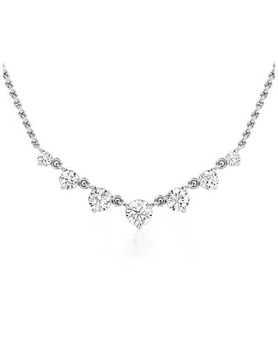 VRAI LINKED LAB-GROWN DIAMOND TENNIS NECKLACE IN 14K WHITE GOLD, .85CTW ROUND BRILLIANT LAB GROWN DIAMOND