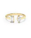 Vrai Mixed Lab-grown Diamond Cuff Ring In 14k Gold, .50ctw Marquise & Trillion Lab Grown Diamonds In K Gold