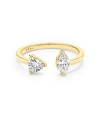 Vrai Mixed Lab-grown Diamond Cuff Ring In 14k Gold, .50ctw Marquise & Trillion Lab Grown Diamonds In Yellow Gold