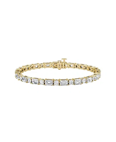 Vrai Mixed Shape Bracelet, 5.6ctw Baguette & Brilliant Round Lab Grown Diamonds In Small " - K Yellow Gold
