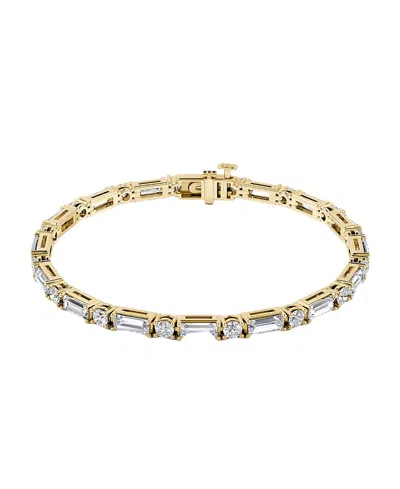VRAI MIXED SHAPE BRACELET IN 14K YELLOW GOLD, 5.95CTW BAGUETTE & BRILLIANT ROUND LAB GROWN DIAMONDS