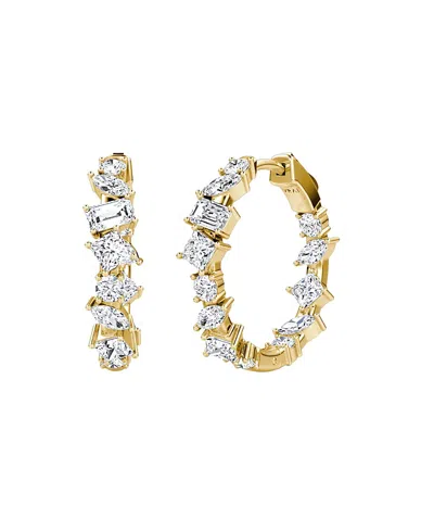 Vrai Mixed Shape Eternity Hoop In 14k White/yellow Gold, 3.8ctw Lab Grown Diamonds