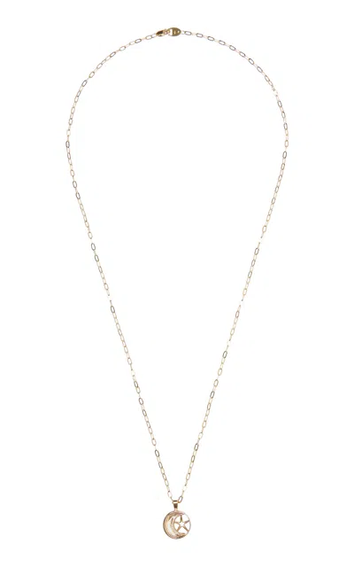 Vrai Moon 18k Yellow Gold Diamond Necklace