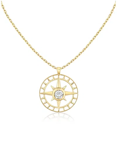 Vrai North Star Medallion In 14k Yellow Gold, 0.40ctw Round Brilliant Lab Grown Diamond