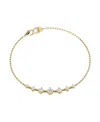 Vrai Petite Linked Tennis Bracelet - Round Brilliant Lab Created Diamonds In Gold