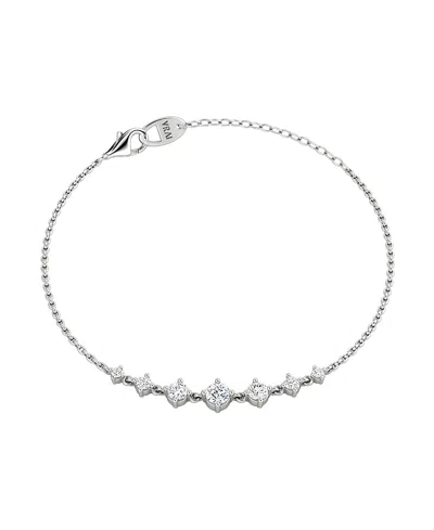 Vrai Petite Linked Tennis Bracelet - Round Brilliant Lab Created Diamonds In Metallic