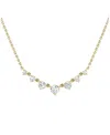 Vrai Petite Linked Tennis Necklace In 14k White Gold And 14k Yellow Gold, 0.48ctw Round Brilliant Lab Cre