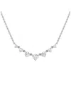 Vrai Linked Lab-grown Diamond Tennis Necklace In 14k White Gold, .85ctw Round Brilliant Lab Grown Diamond In Metallic
