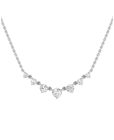 VRAI PETITE LINKED TENNIS NECKLACE IN 14K WHITE GOLD AND 14K YELLOW GOLD, 0.48CTW ROUND BRILLIANT LAB CRE