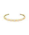 Vrai Petite Slim Bangle In 14k Gold, 0.95ctw Oval & Trillion & Marquise Lab Created Diamonds In Gold