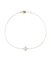 Vrai Petite Solitaire Bracelet Round Brilliant In 14k Gold, 0.10ctw Round Brilliant Lab Gorwn Diamond In Gold