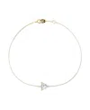 Vrai Petite Solitaire Bracelet Trillion In 14k White/14k Yellow Gold, 0.17ctw Trillion Lab Grown Diamond In Metallic
