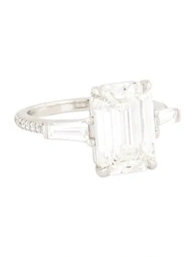 Pre-owned Vrai Platinum 4.79ct Lab-grown Diamond Engagement Ring In Multi