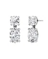 Vrai Signature Drop Earring In 14k White Gold, 3.0ctw Round Brilliant & Oval Lab Grown Diamonds In K White Gold