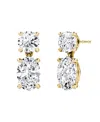 Vrai Signature Drop Earring In 14k White Gold, 3.0ctw Round Brilliant & Oval Lab Grown Diamonds In K Yellow Gold