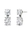 Vrai Signature Drop Earring In 14k White Gold, 6.0ctw Round Brilliant & Oval Lab Grown Diamonds In K White Gold