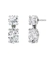 Vrai Signature Drop Earring In 14k White Gold, 1.5ctw Round Brilliant & Oval Lab Grown Diamonds In K White Gold