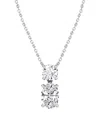 Vrai Signature Duo Drop Necklace In 14k White Gold, 3.0ctw Round Brilliant & Oval Lab Grown Diamonds
