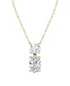 Vrai Signature Duo Drop Necklace In 14k White Gold, 3.0ctw Round Brilliant & Oval Lab Grown Diamonds In K Yellow Gold