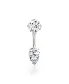Vrai Solitaire Lab-grown Diamond Stud & Ear Jacket Earrings, 2.0ctw Round Brilliant & Pear Lab Grown Diam In K White Gold