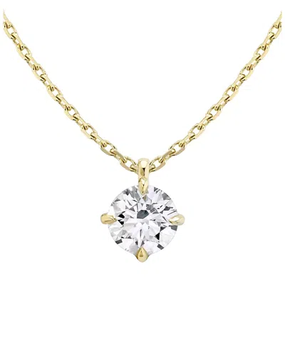 Vrai Solitaire Pendant In 14k Gold, 1.5ctw Round Brilliant Lab Grown Diamond