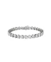 Vrai Tennis Bracelet, Extra Large In 14k Gold, 13.5ctw Round Brilliant Lab Created Diamonds, 6.5" In Metallic