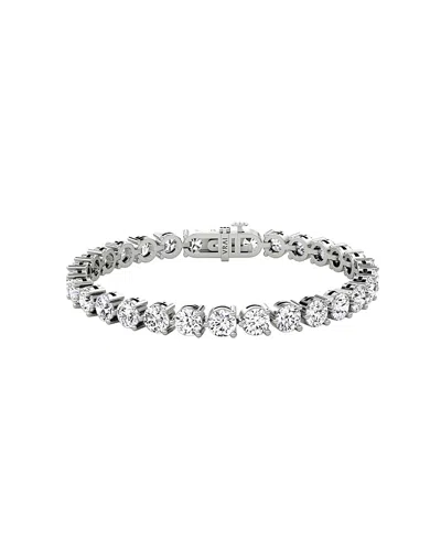 Vrai Tennis Bracelet, Extra Large In 14k Gold, 13.5ctw Round Brilliant Lab Created Diamonds, 6.5" In Metallic