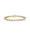 Vrai Tennis Bracelet, Large In 14k Gold, 9.25ctw Round Brilliant Lab Created Diamonds, 7" In Gold