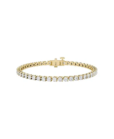 Vrai Tennis Bracelet, Medium In 14k Gold, 4.7ctw Round Brilliant Lab Created Diamonds, 6.5"