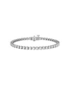 Vrai Tennis Bracelet, Medium In 14k Gold, 4.7ctw Round Brilliant Lab Created Diamonds, 6.5" In Metallic