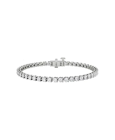 Vrai Tennis Bracelet, Medium In 14k Gold, 5ctw Round Brilliant Lab Grown Diamonds, 7 In Metallic